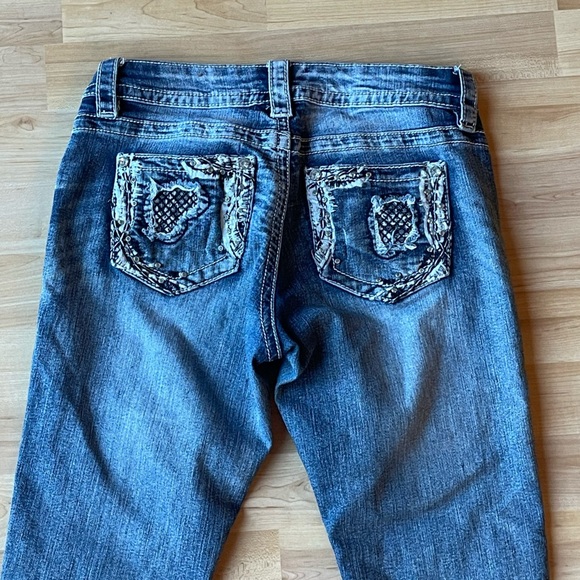 Y2K illegal jeans studded low rise capris - Picture 9 of 12